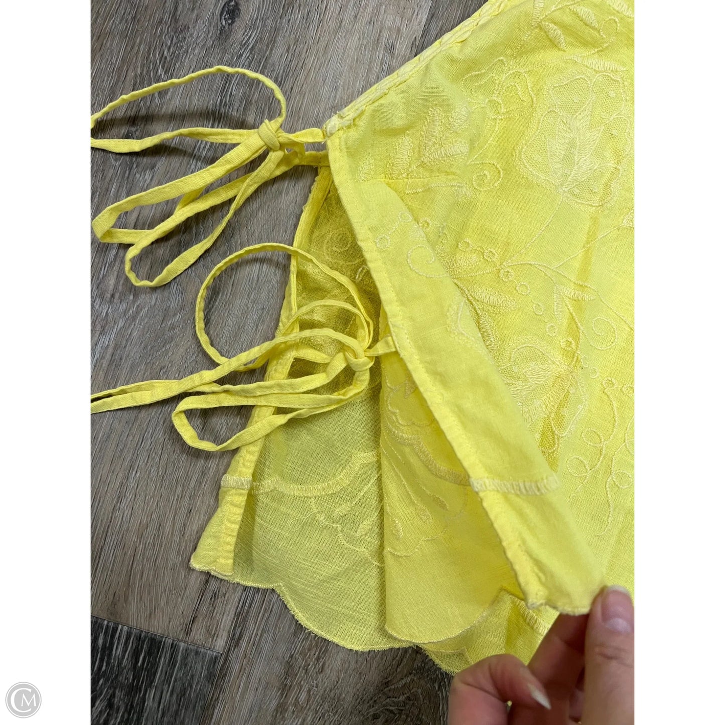 Top Sleeveless By Free People In Yellow, Size: M