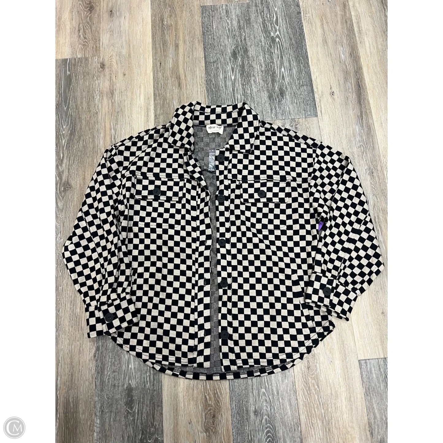 Jacket Shirt By New In In Checkered Pattern, Size: S