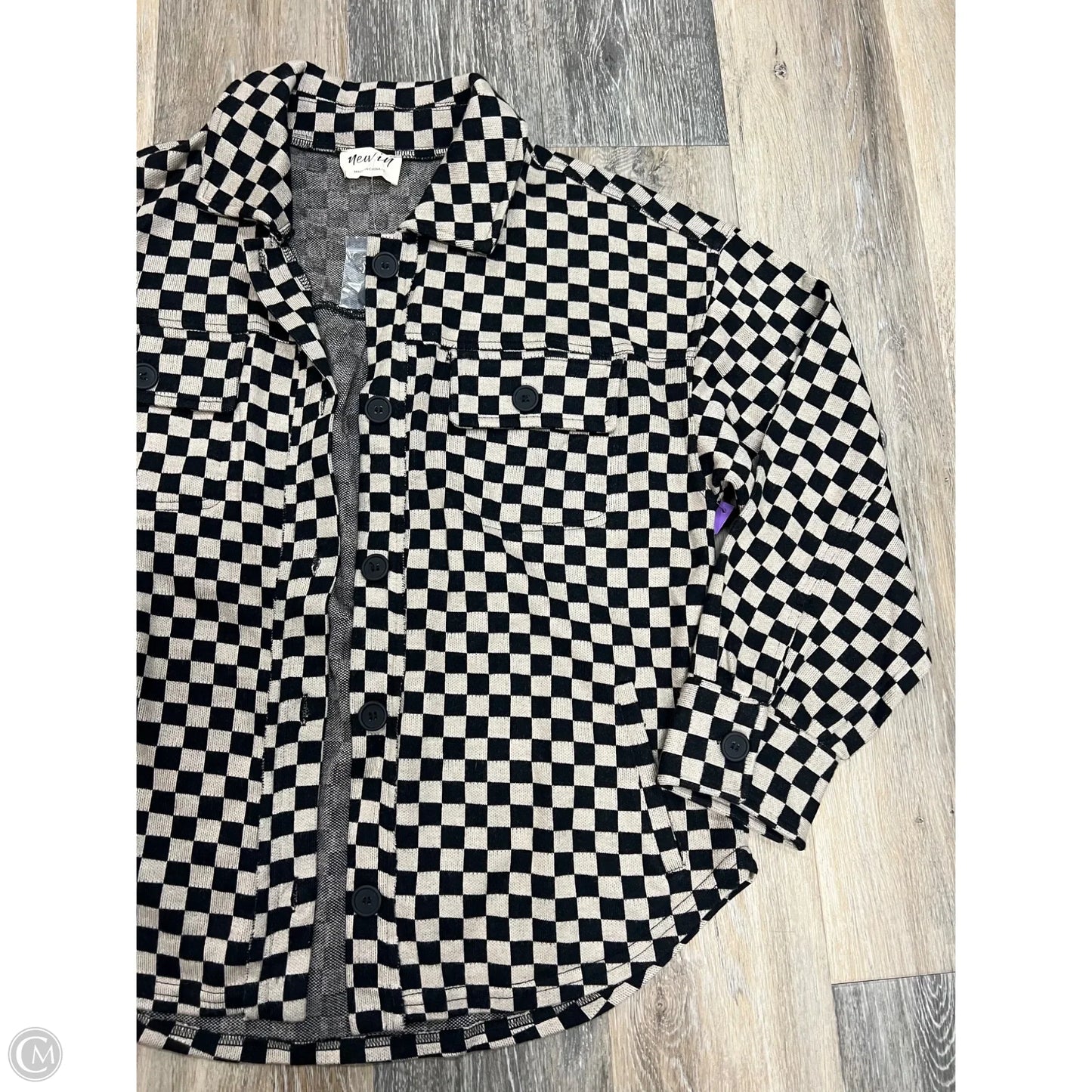 Jacket Shirt By New In In Checkered Pattern, Size: S