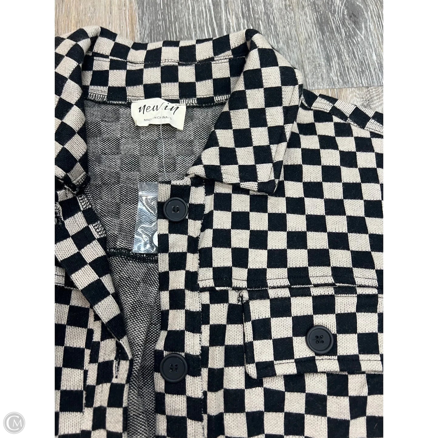 Jacket Shirt By New In In Checkered Pattern, Size: S