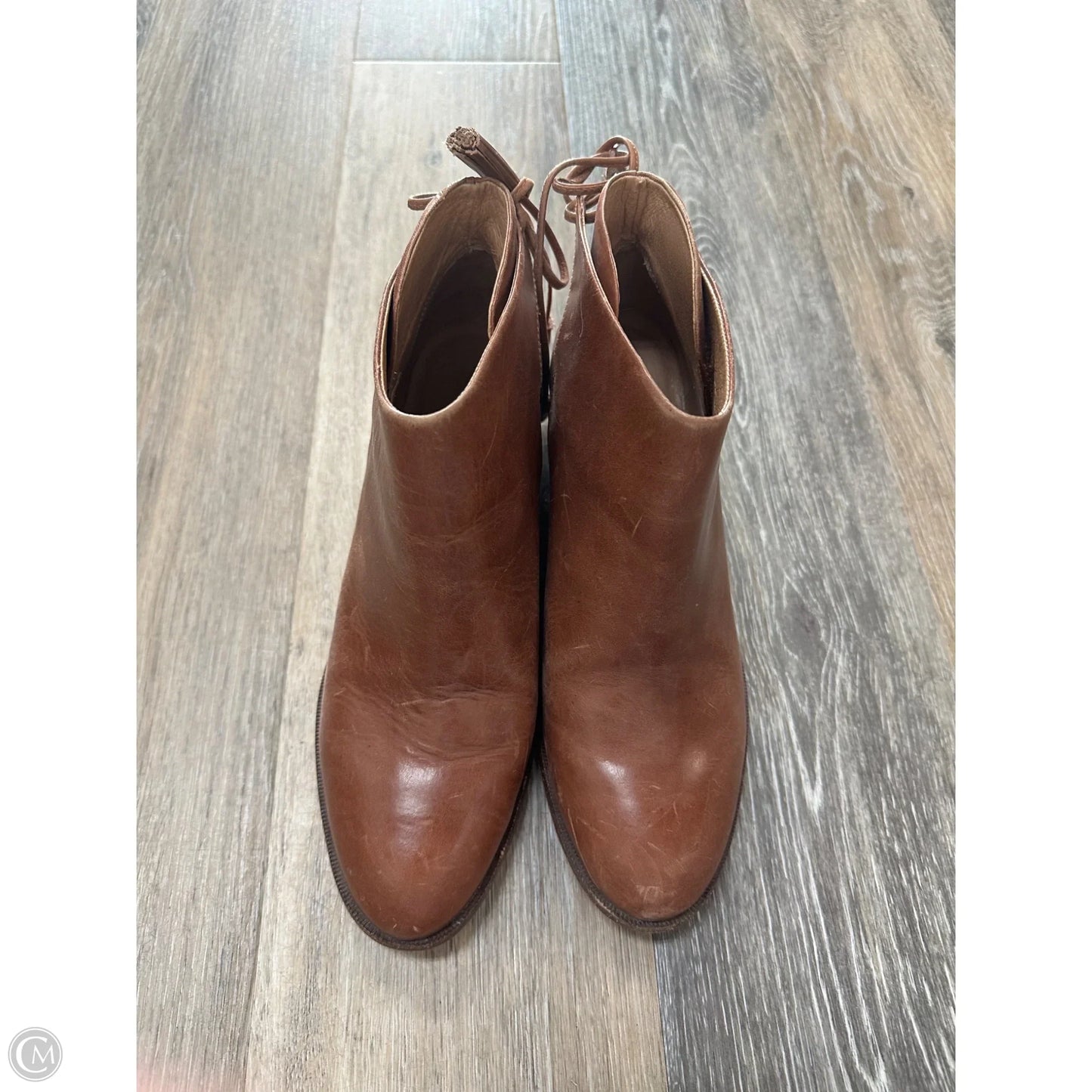 Boots Ankle Heels By Madewell In Brown, Size: 9
