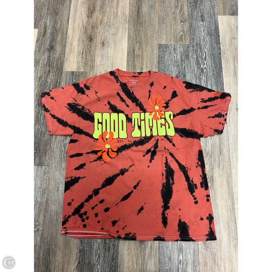 Top Short Sleeve By Urban Outfitters In Tie Dye Print, Size: Osfm