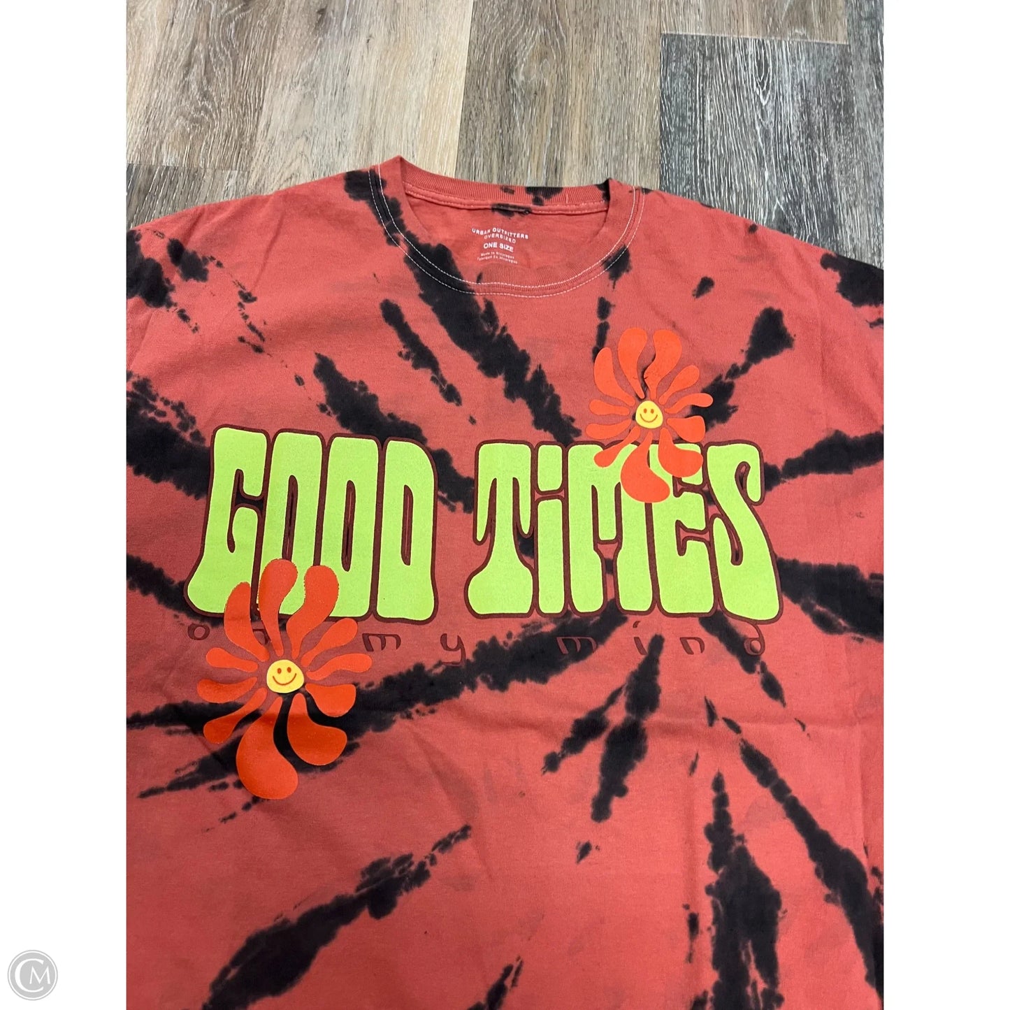 Top Short Sleeve By Urban Outfitters In Tie Dye Print, Size: Osfm