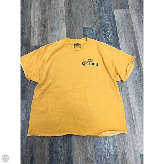Top Short Sleeve By Urban Outfitters In Gold, Size: L