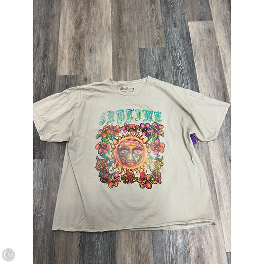 Top Short Sleeve By Urban Outfitters In Tan, Size: L/XL
