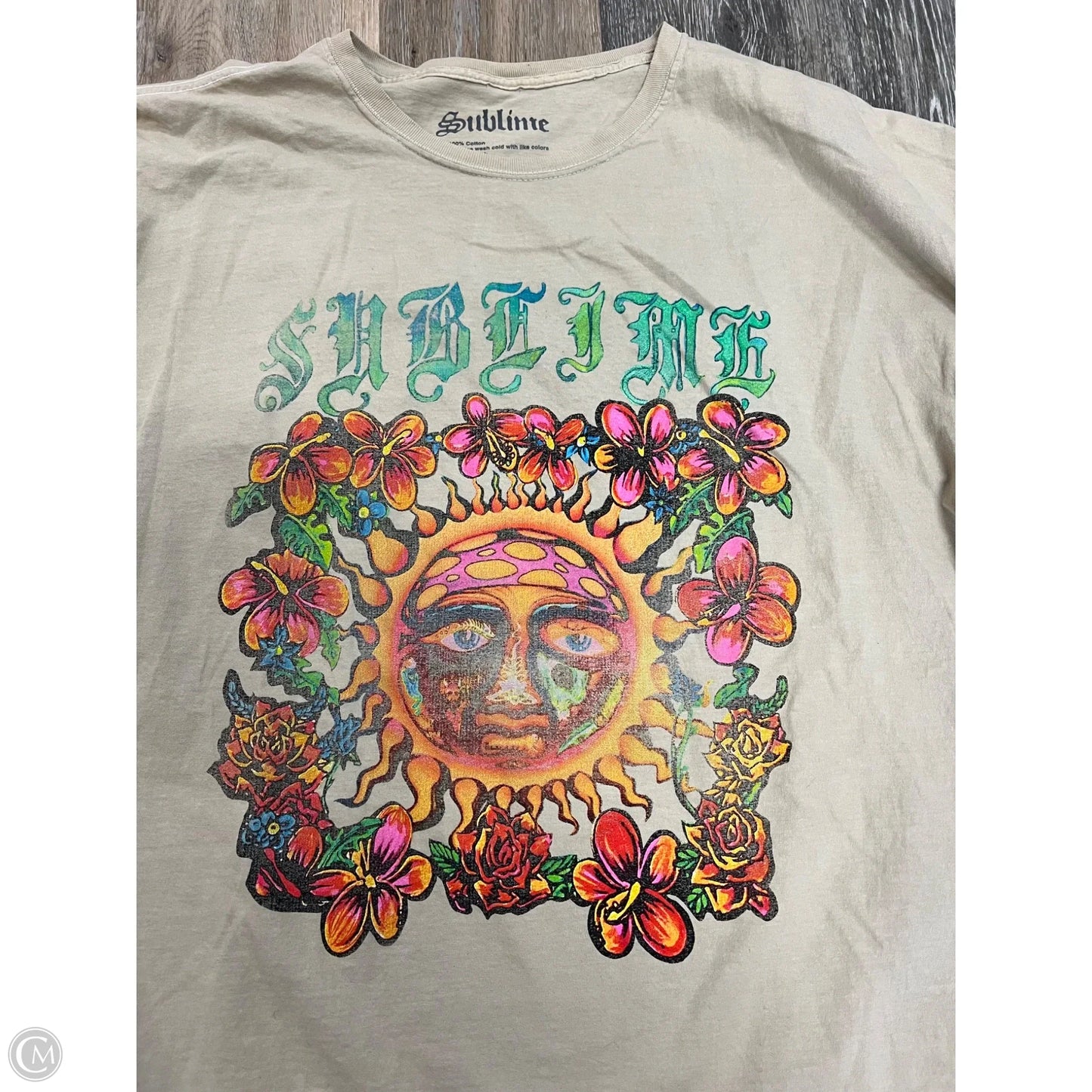 Top Short Sleeve By Urban Outfitters In Tan, Size: L/XL