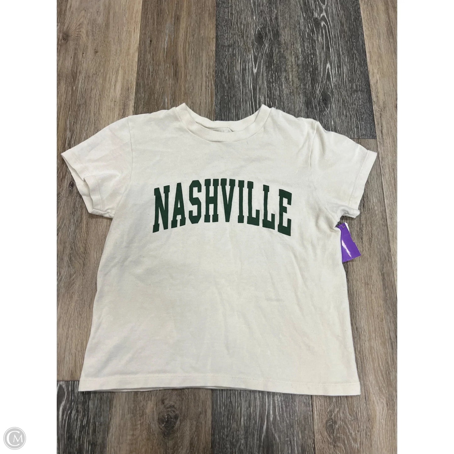 Top Short Sleeve By John Galt In Cream, Size: Osfm