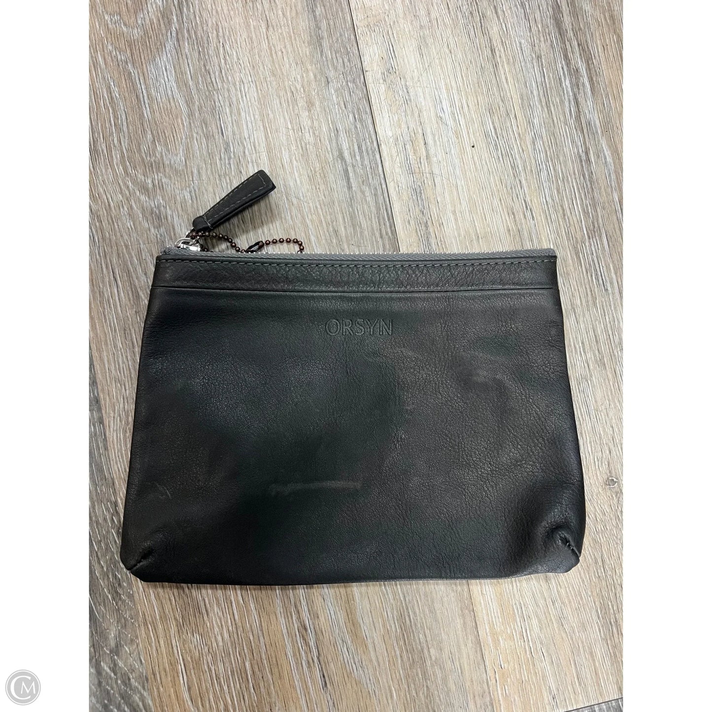 Clutch Leather By ORSYN, Size: Medium