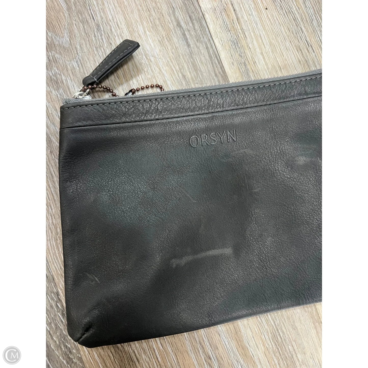 Clutch Leather By ORSYN, Size: Medium