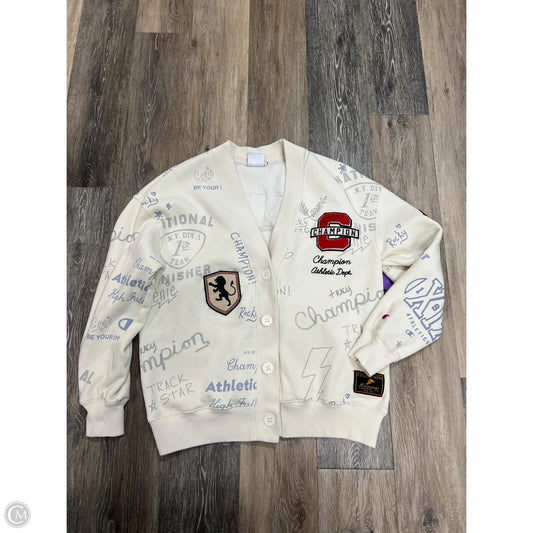 Sweater Cardigan By Champion In Cream, Size: M