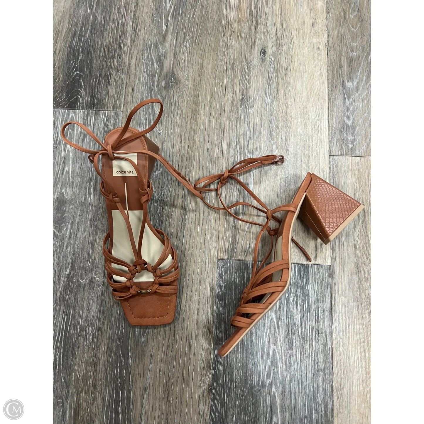 Sandals Heels Block By Dolce Vita In Brown, Size: 8.5