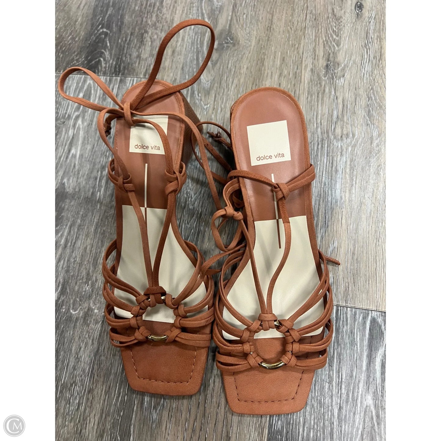 Sandals Heels Block By Dolce Vita In Brown, Size: 8.5