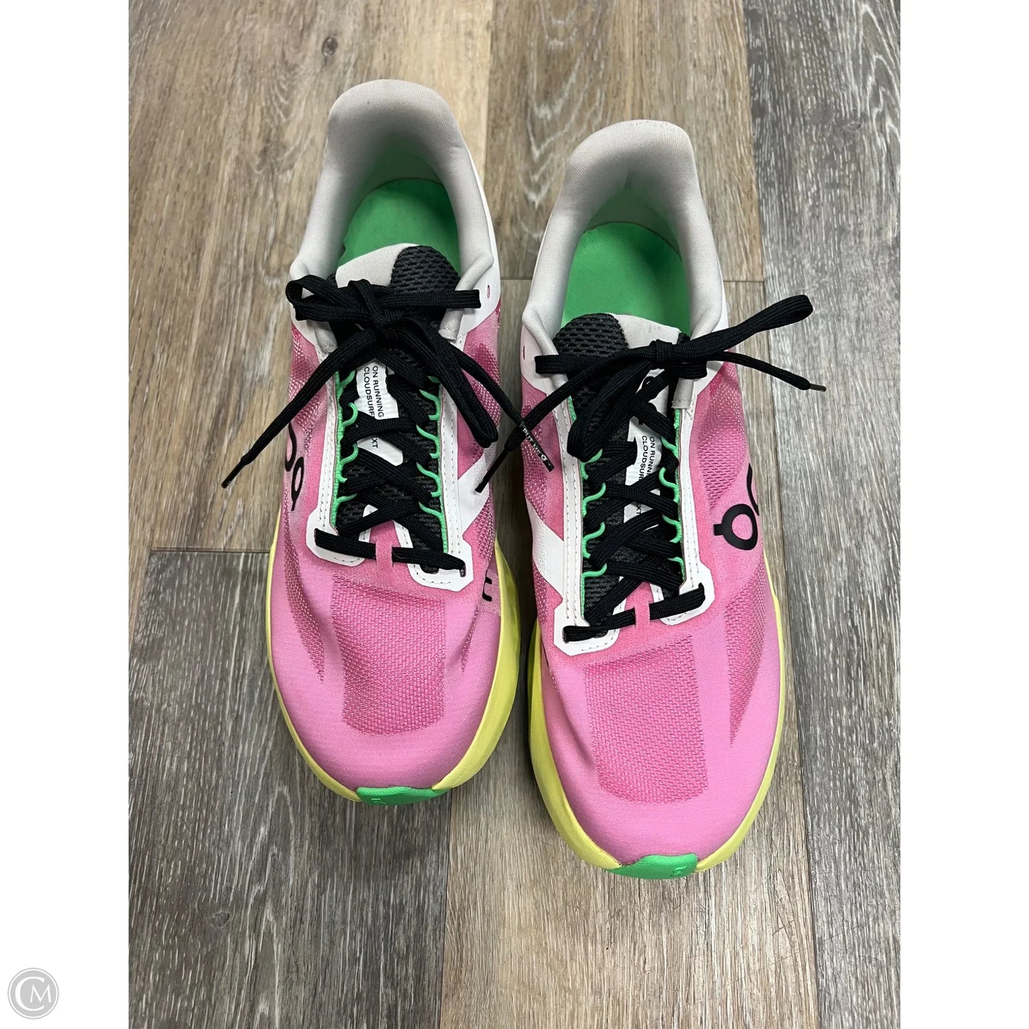 Shoes Athletic By On Cloud In Green & Pink, Size: 11