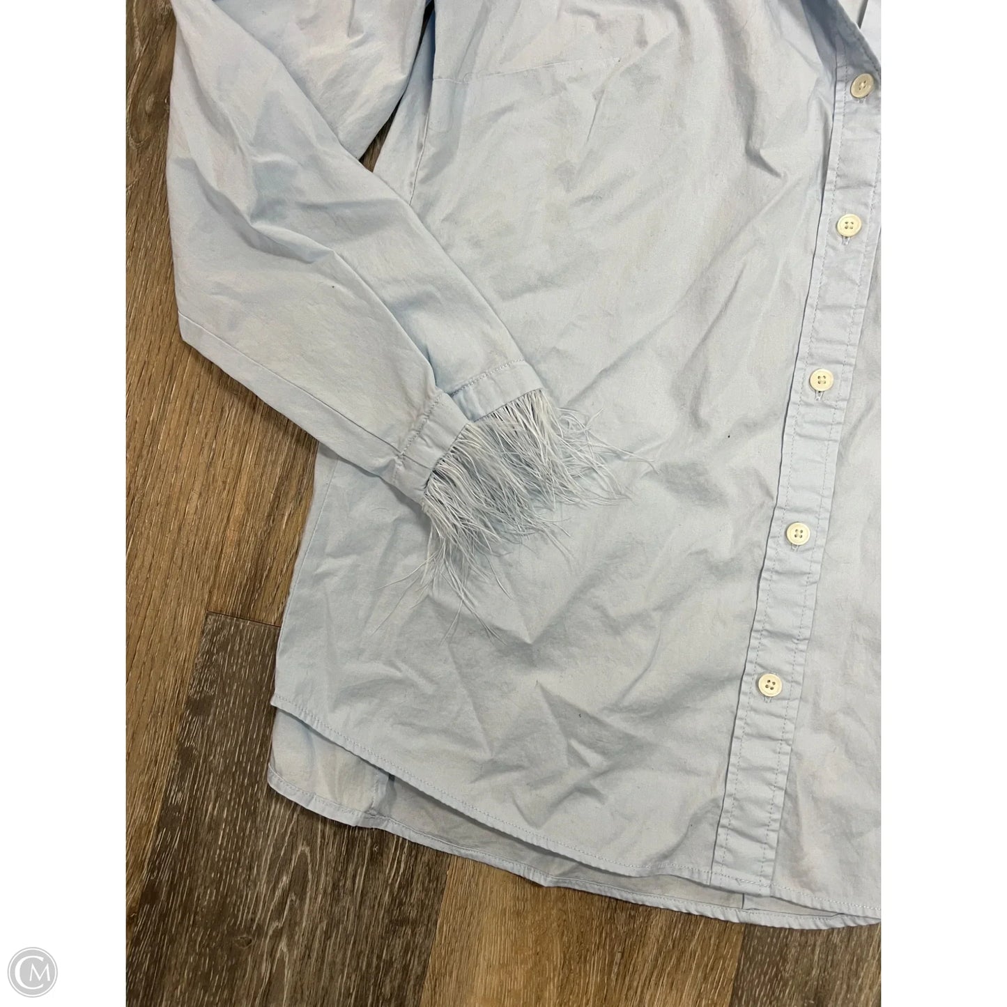 Blouse Long Sleeve By J. Crew In Blue, Size: S