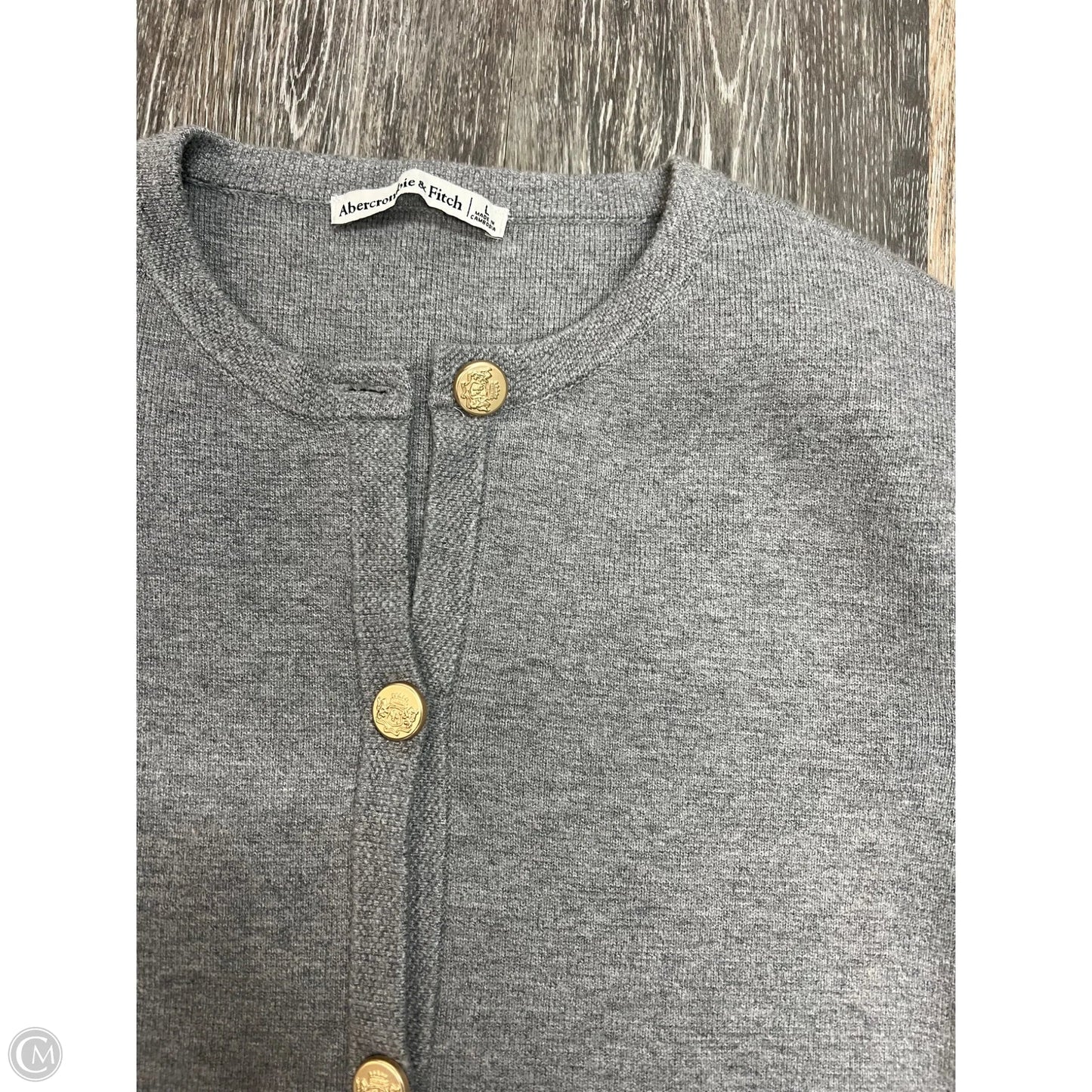Sweater Short Sleeve By Abercrombie And Fitch In Grey, Size: L