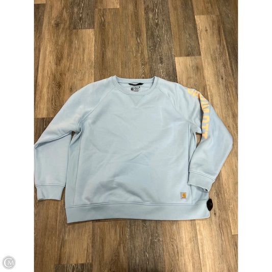 Athletic Sweatshirt Crewneck By Carhartt In Blue, Size: 2x