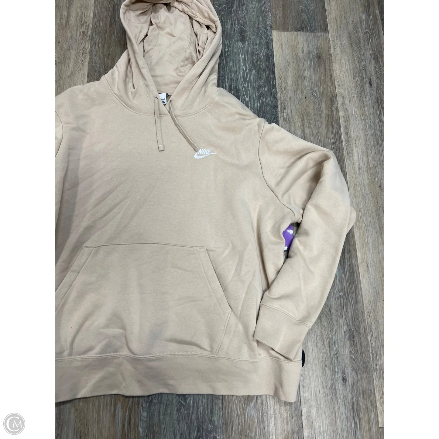 Athletic Sweatshirt Hoodie By Nike Apparel In Tan, Size: 2x