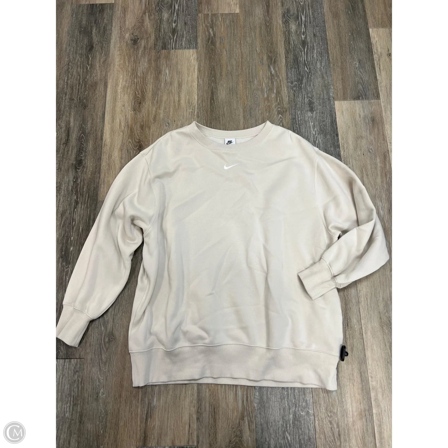 Athletic Sweatshirt Crewneck By Nike Apparel In Cream, Size: 1x