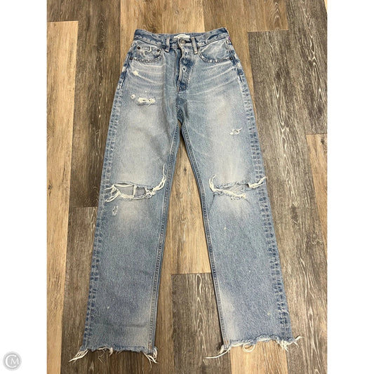 Jeans Straight By Moussy In Blue Denim, Size: 1/25