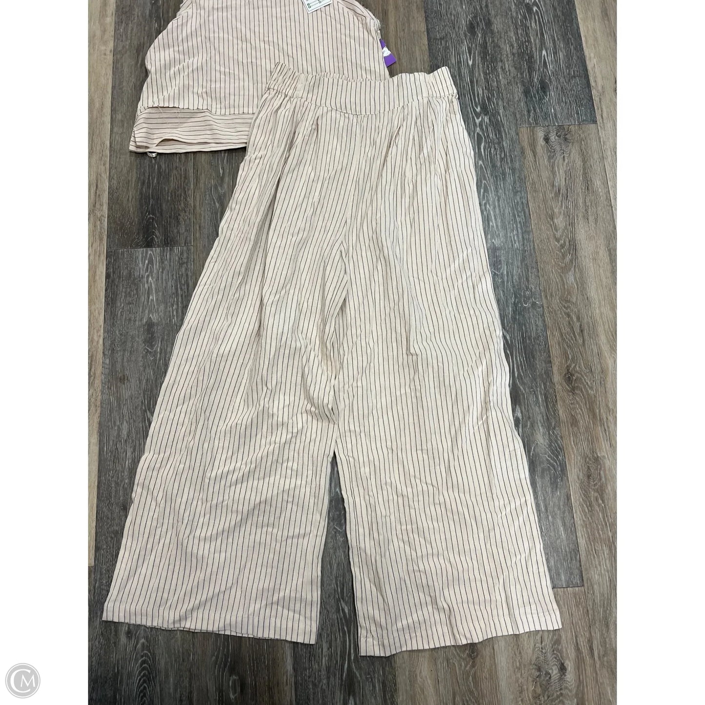 Pants Set 2pc By New In In Striped Pattern, Size: M