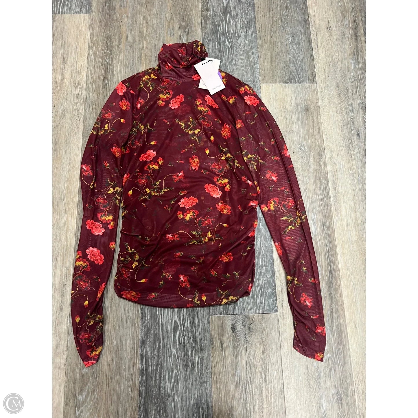 Top Long Sleeve Designer By Cinc A Sept In Floral Print, Size: S
