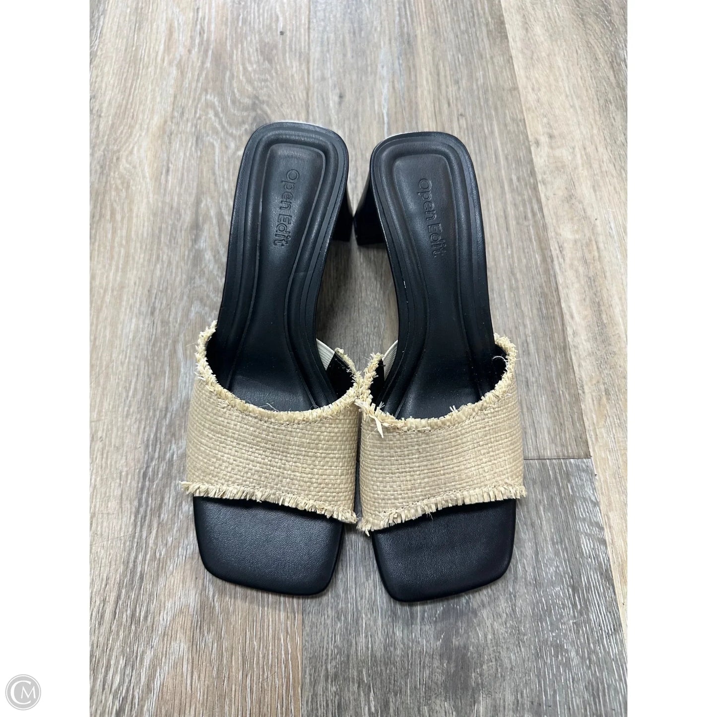Sandals Heels Kitten By Open Edit In Black, Size: 5.5