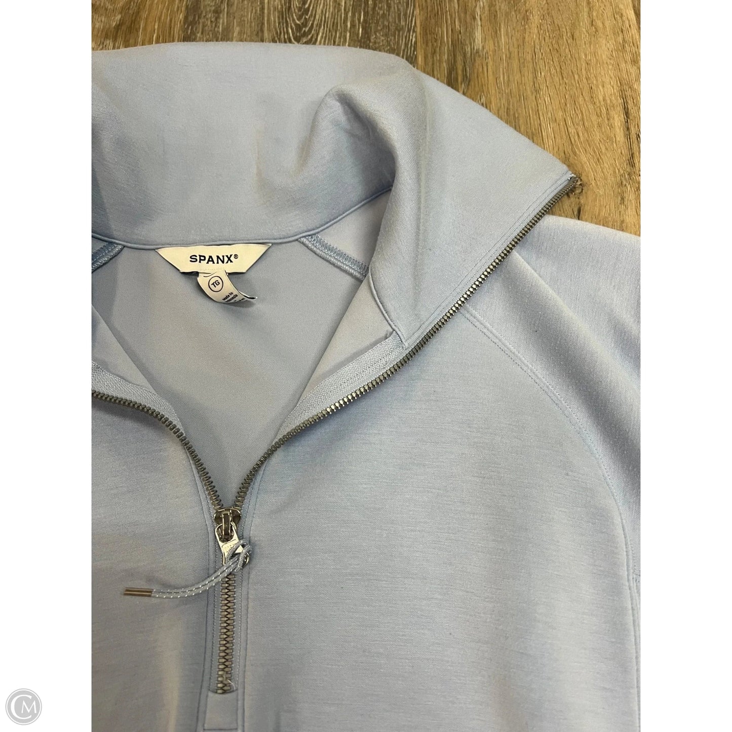 Athletic Sweatshirt Collar By Spanx In Blue, Size: Xl