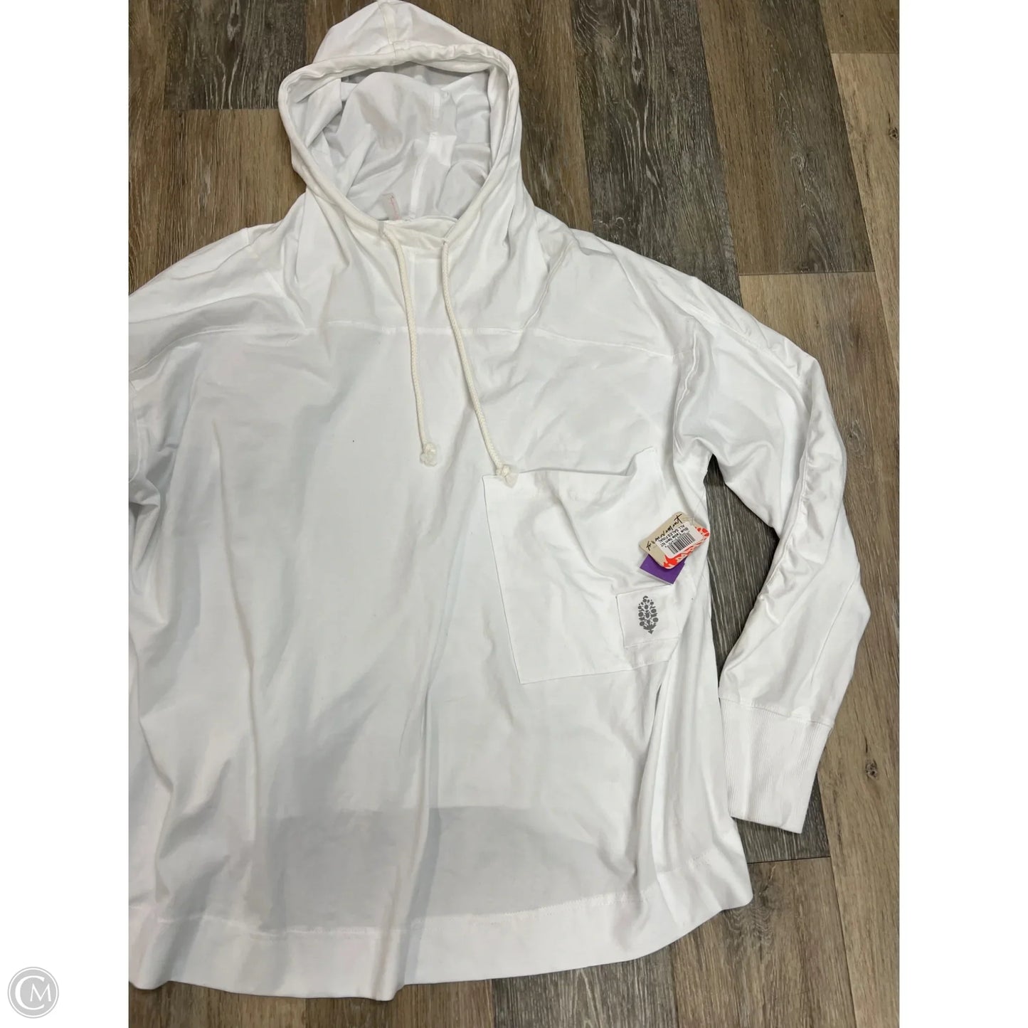 Athletic Top Long Sleeve Hoodie By Free People In White, Size: M