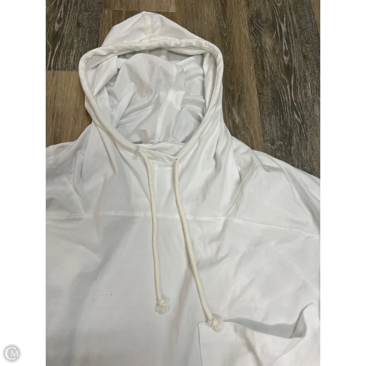 Athletic Top Long Sleeve Hoodie By Free People In White, Size: M