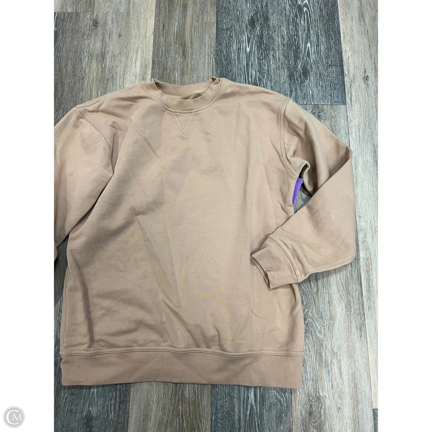 Athletic Sweatshirt Crewneck By Lululemon In Tan, Size: M
