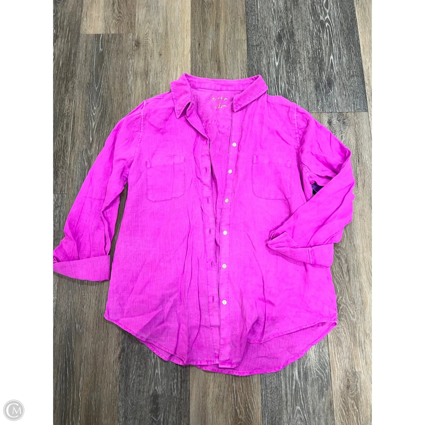 Blouse Designer Linen By Lilly Pulitzer In Pink, Size: M