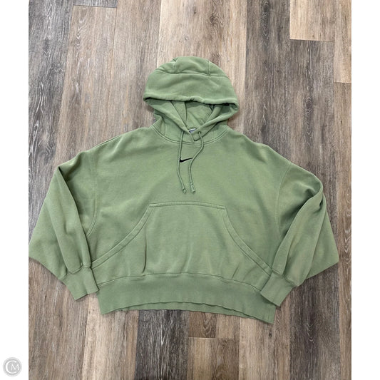 Athletic Sweatshirt Hoodie By Nike Apparel In Green, Size: Xs