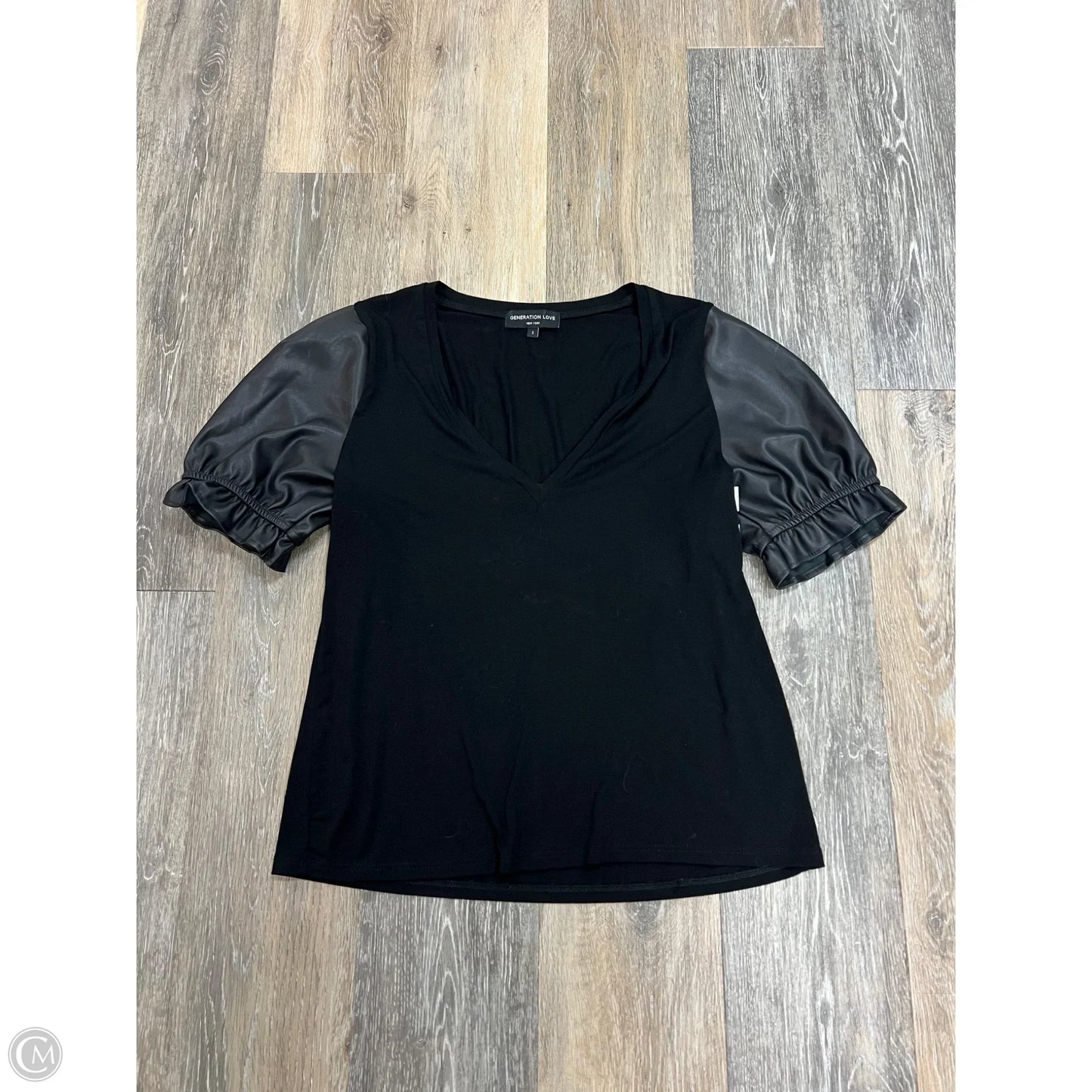 Top Short Sleeve By Generation Love In Black, Size: S