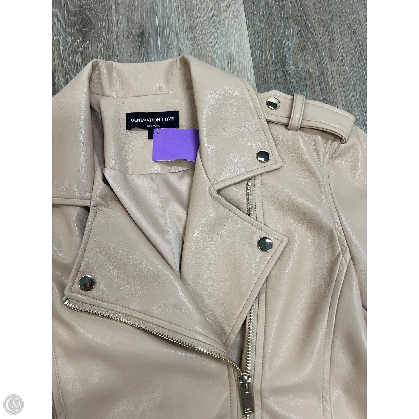 Jacket Moto By Generation Love In Tan, Size: S