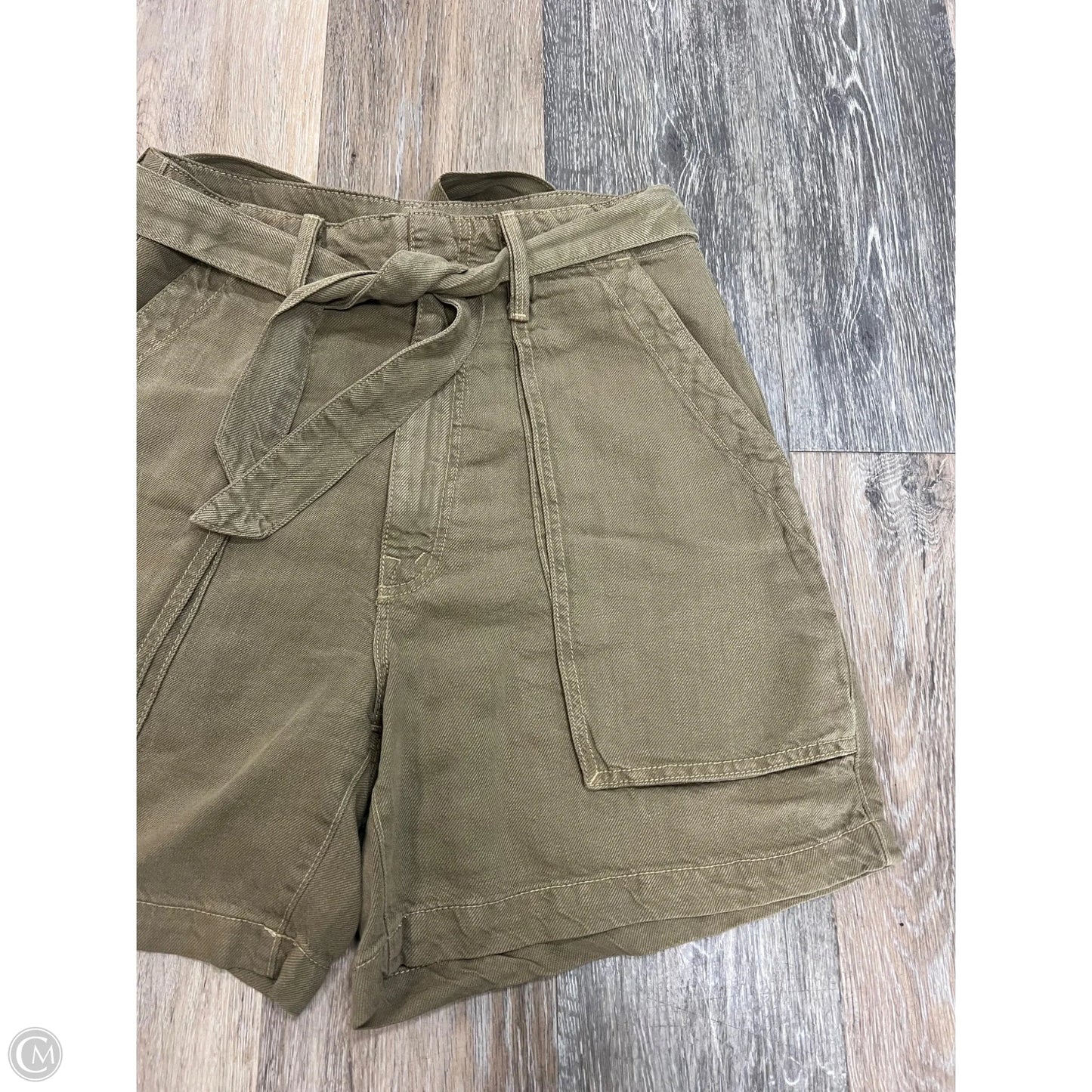 Shorts By Mother In Green Denim, Size: 1/25