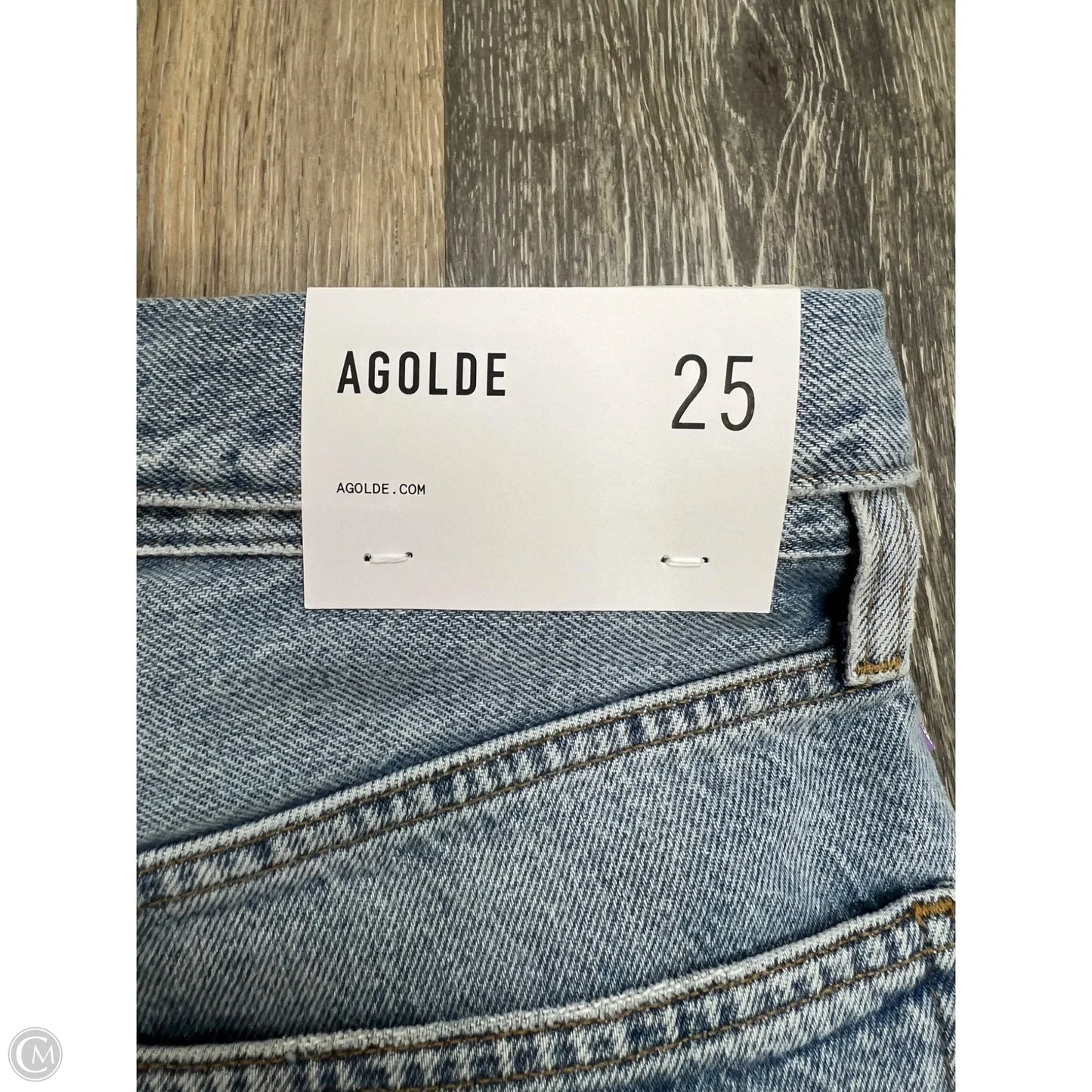 Jeans Straight By Agolde In Blue Denim, Size: 1/25