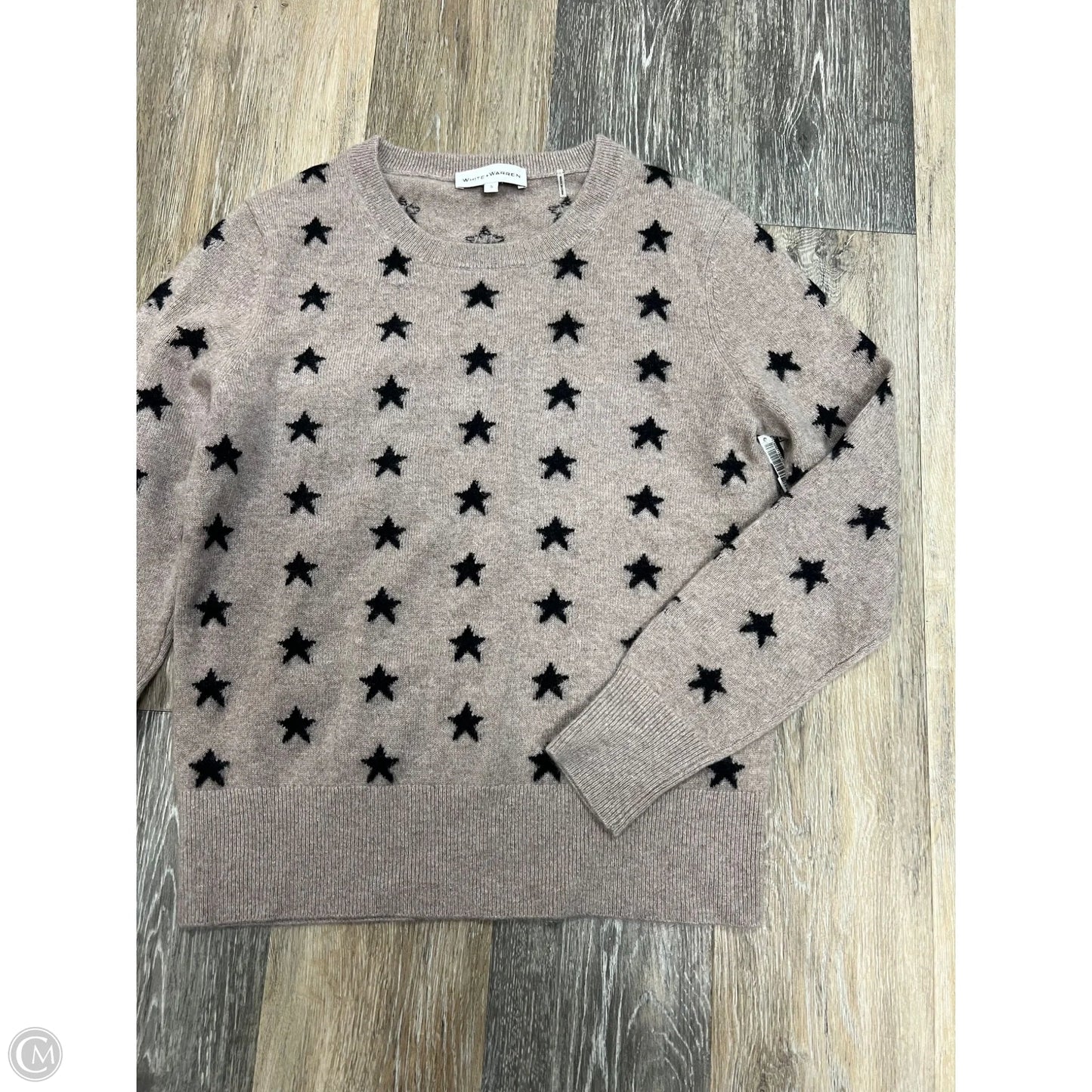 Sweater Cashmere By White And Warren In Striped Pattern, Size: S