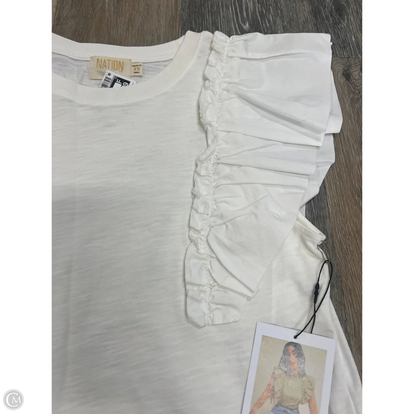 Top Short Sleeve By Nation In White, Size: Xs