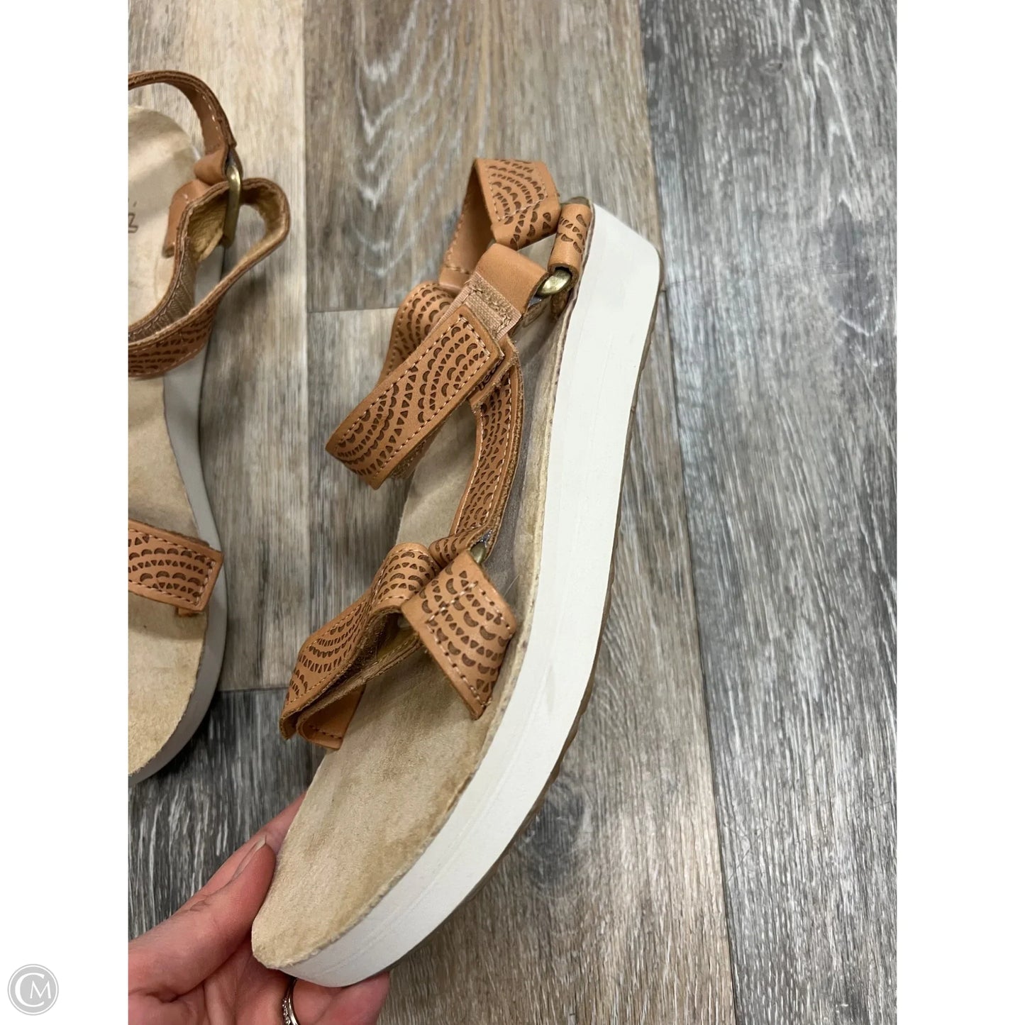 Sandals Flats By Teva In Tan, Size: 9