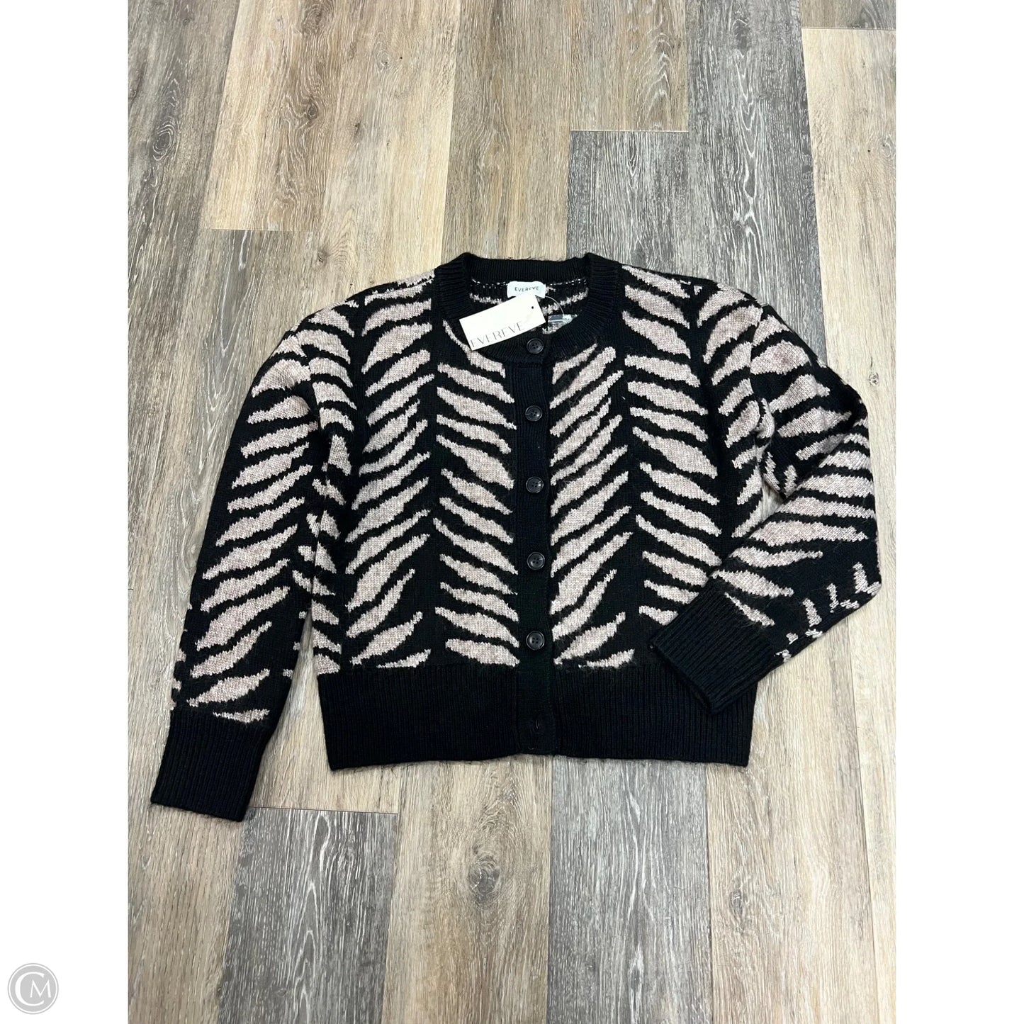 Sweater Cardigan By Evereve In Zebra Print, Size: S