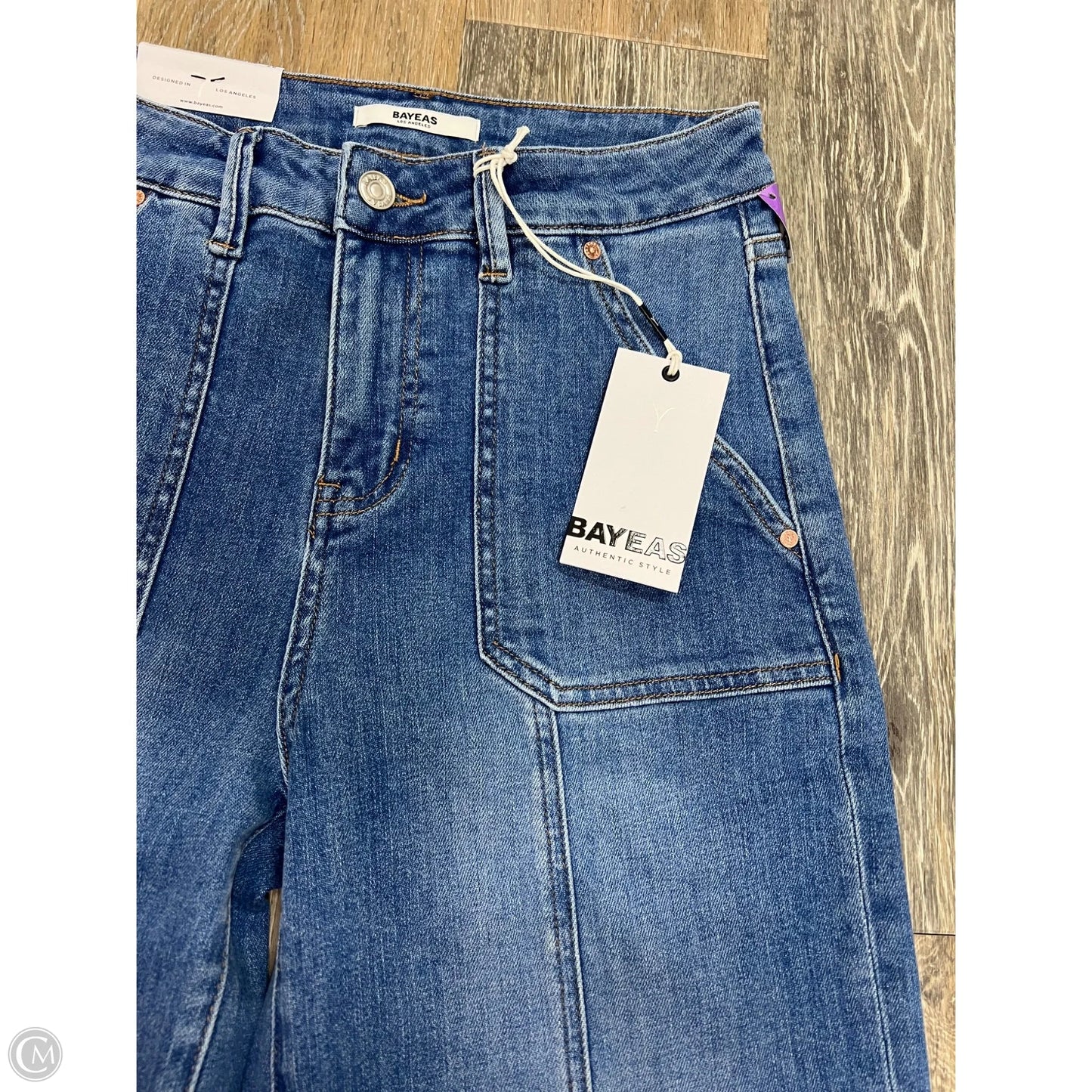 Jeans Straight By BAYEAS In Blue Denim, Size: 4/27