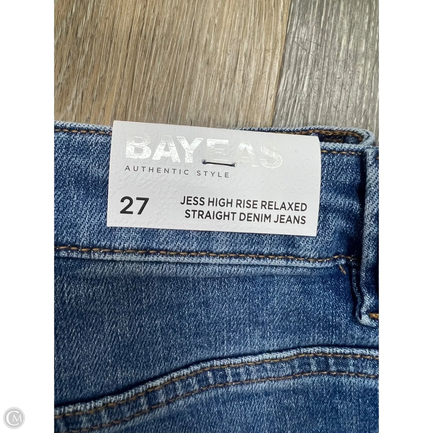 Jeans Straight By BAYEAS In Blue Denim, Size: 4/27