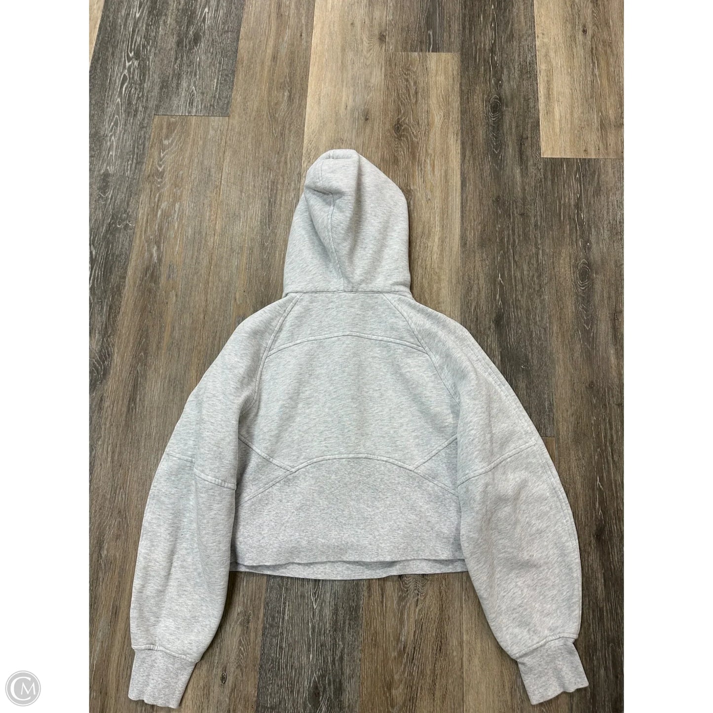 Athletic Sweatshirt Hoodie By Lululemon In Grey, Size: Xs