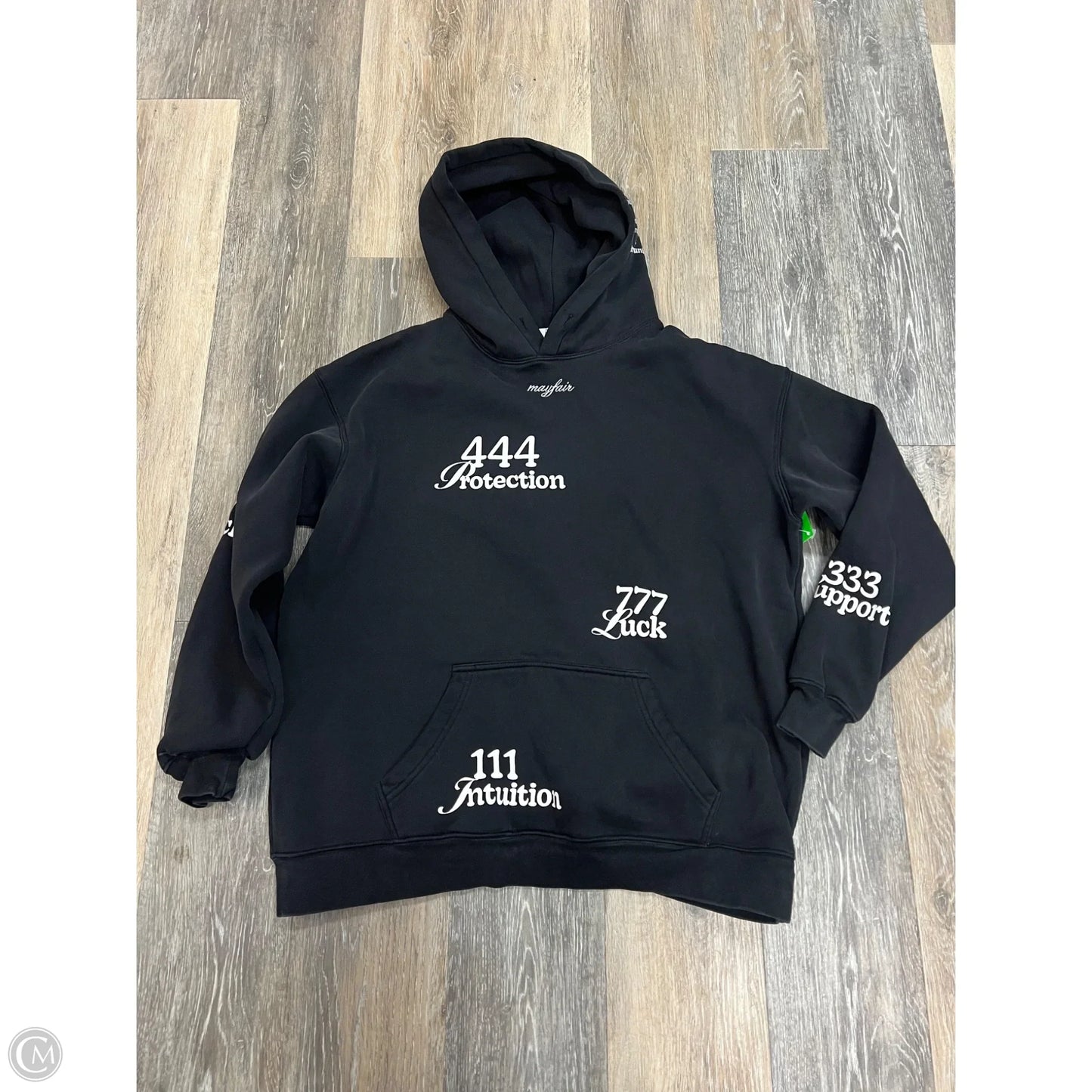 Sweatshirt Hoodie By Mayfair In Black, Size: Xs