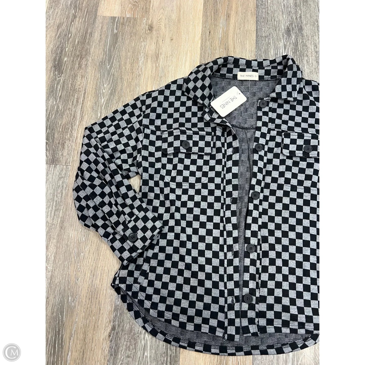 Jacket Shirt By The Nines In Checkered Pattern, Size: S