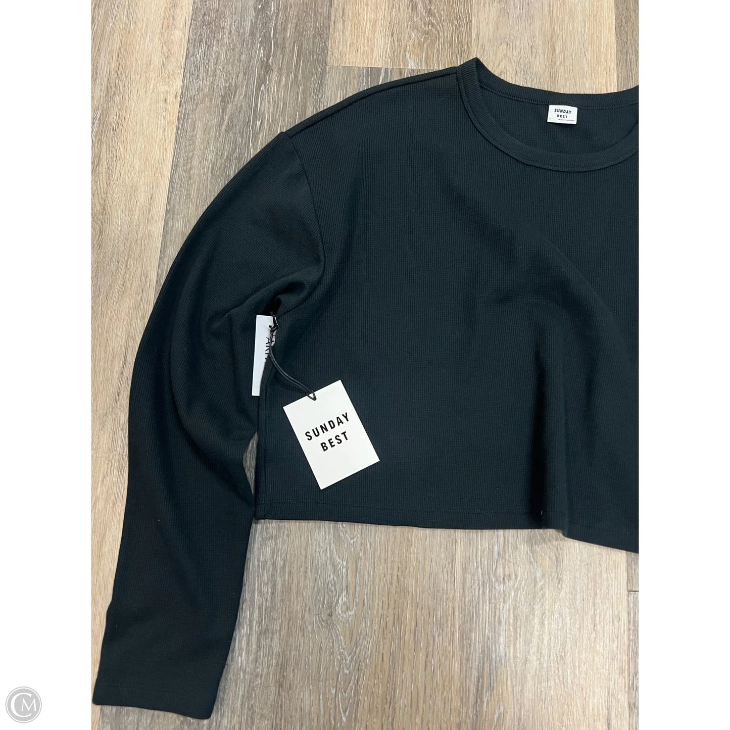 Top Long Sleeve By Sunday Best In Black, Size: L