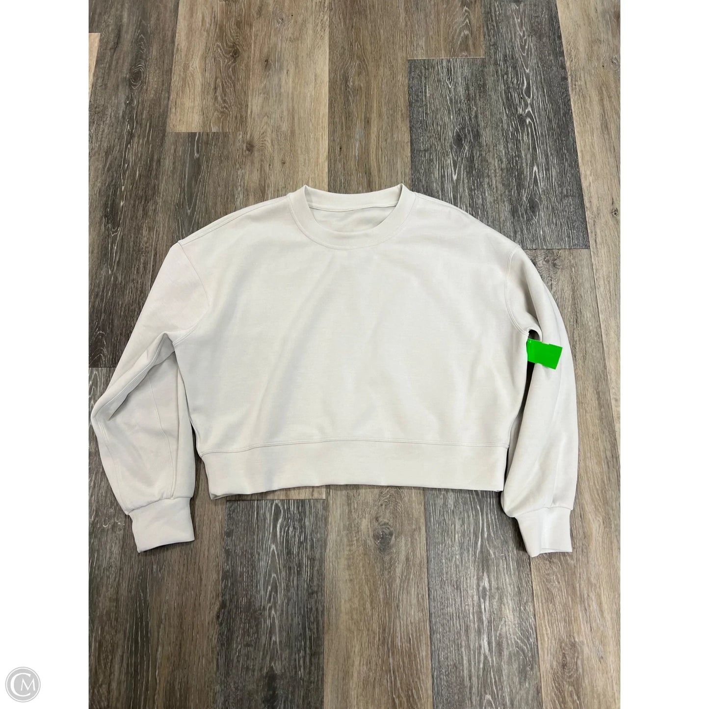 Athletic Sweatshirt Crewneck By Lululemon In Cream, Size: M