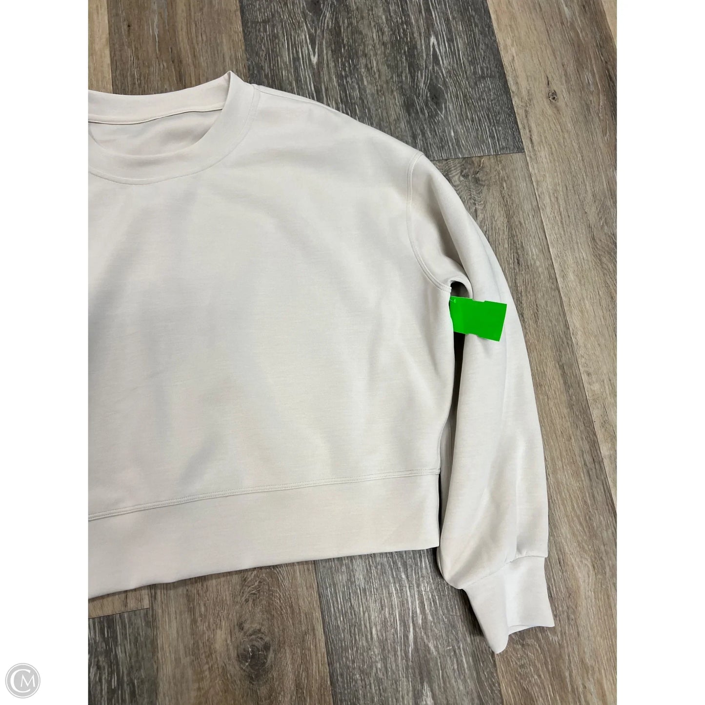 Athletic Sweatshirt Crewneck By Lululemon In Cream, Size: M