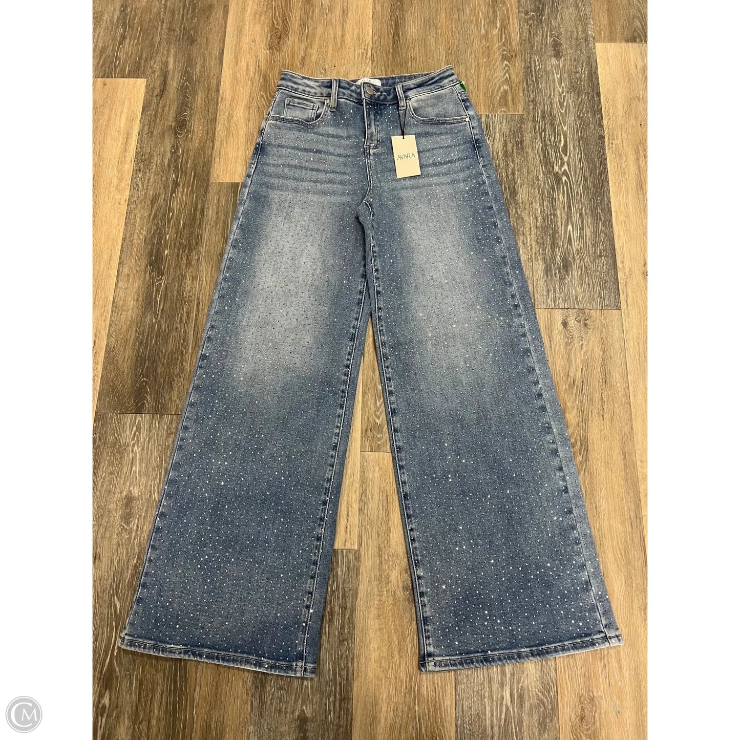 Jeans Wide Leg By Risen x AVARA In Blue Denim, Size: 2/26