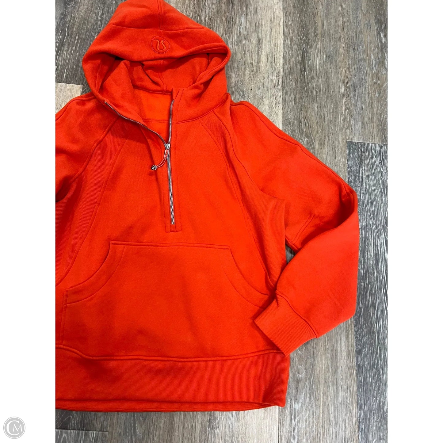 Athletic Sweatshirt Hoodie By Lululemon In Orange, Size: Xs/S